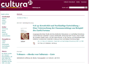 Desktop Screenshot of magazin.cultura21.de